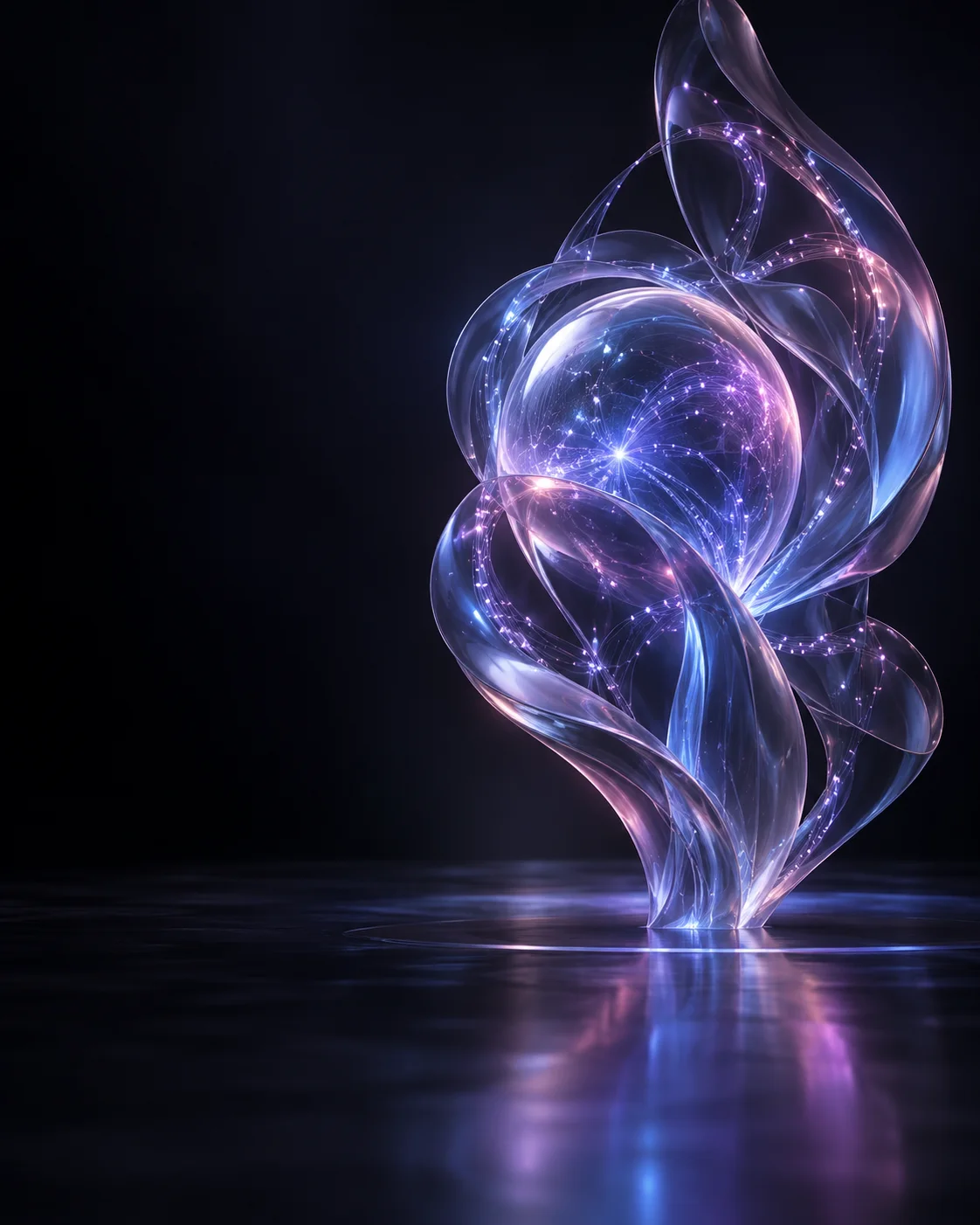 Interprétation visuelle abstraite de l'intelligence artificielle TradLive